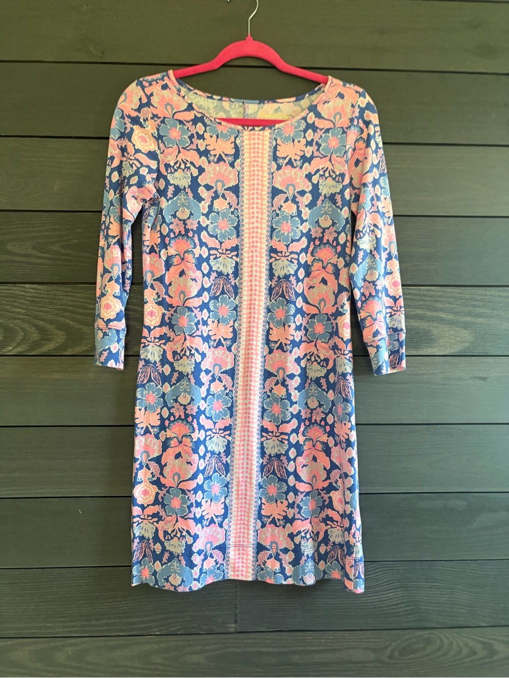 Lilly Pulitzer Blue and Pink Floral Shift Dress